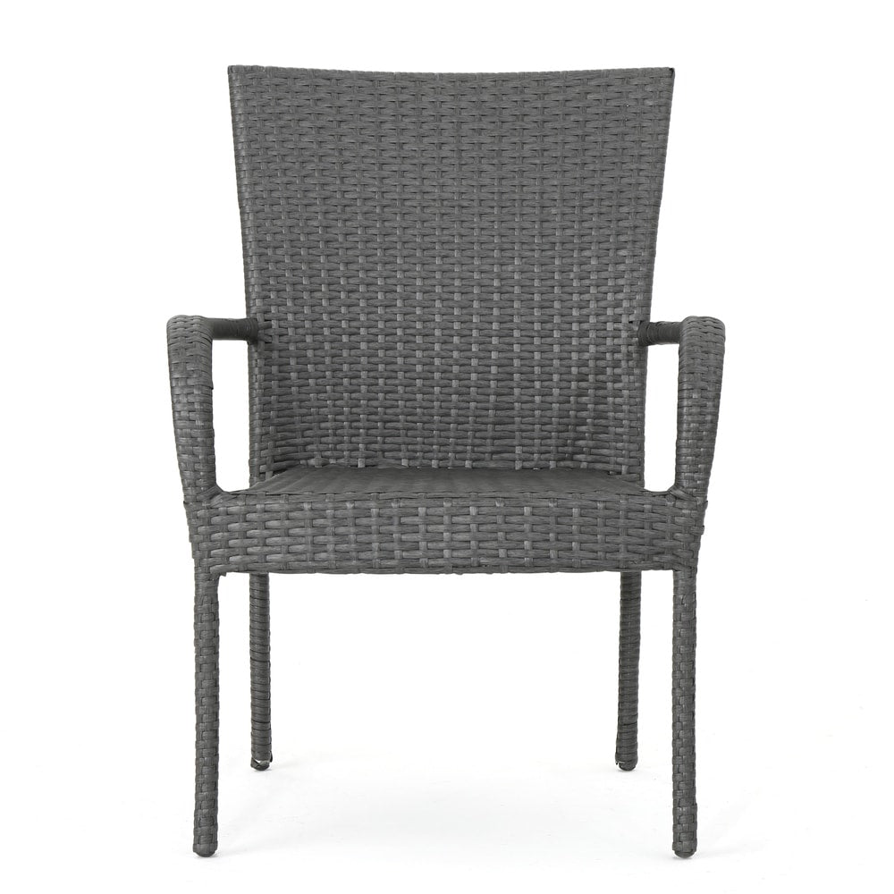 Christopher Knight Home Polk Outdoor 3-Piece Round Wicker Bistro Set
