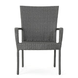Christopher Knight Home Polk Outdoor 3-Piece Round Wicker Bistro Set