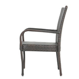 Christopher Knight Home Polk Outdoor 3-Piece Round Wicker Bistro Set