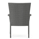 Christopher Knight Home Polk Outdoor 3-Piece Round Wicker Bistro Set