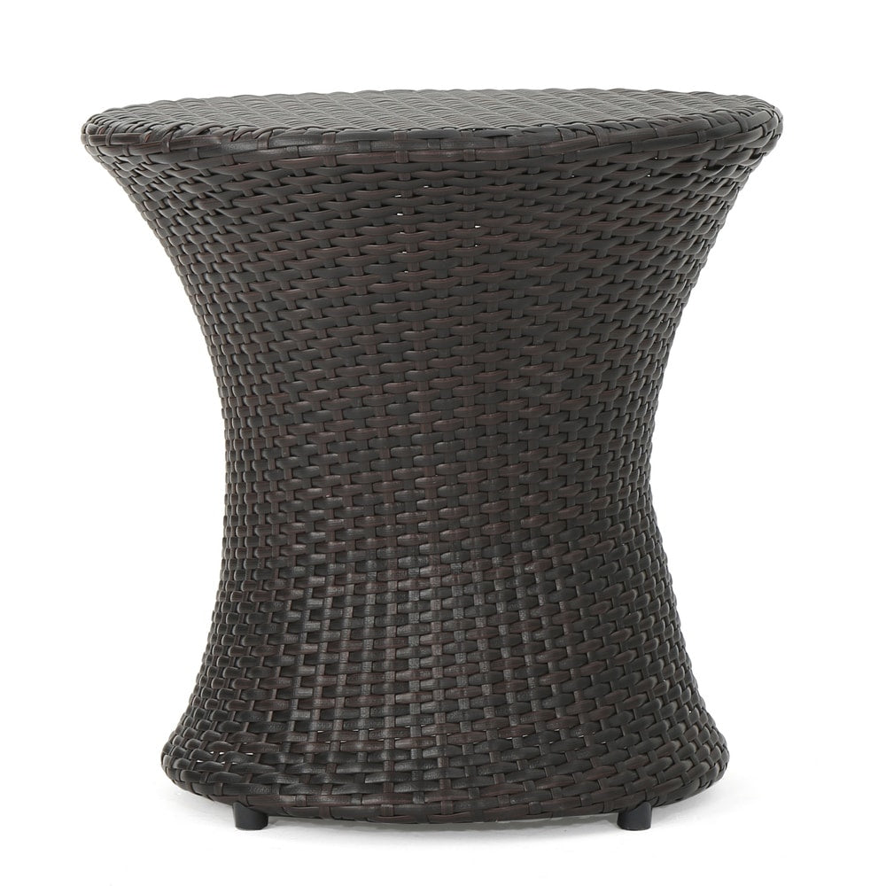 Christopher Knight Home Polk Outdoor 3-Piece Round Wicker Bistro Set