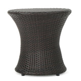 Christopher Knight Home Polk Outdoor 3-Piece Round Wicker Bistro Set