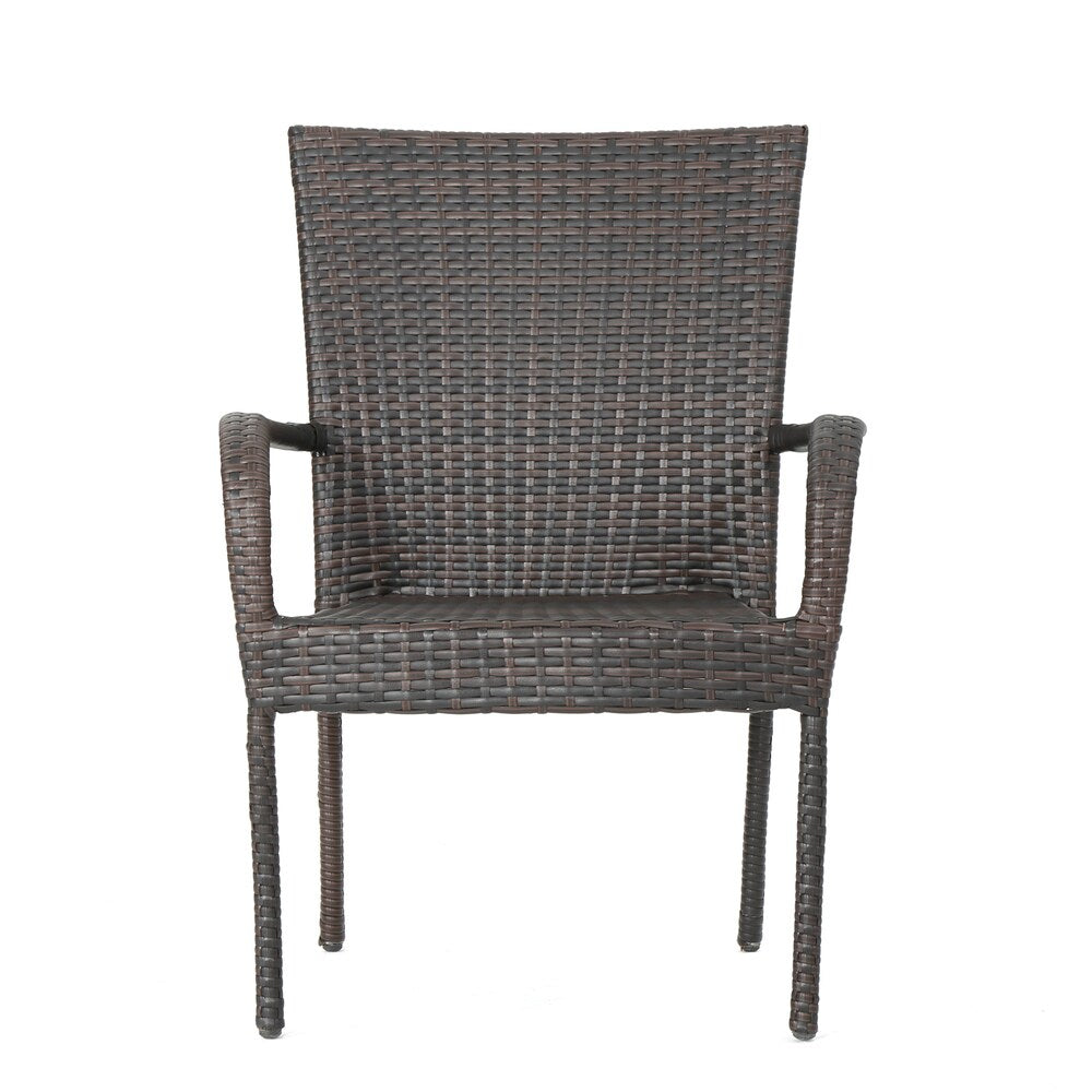 Christopher Knight Home Polk Outdoor 3-Piece Round Wicker Bistro Set