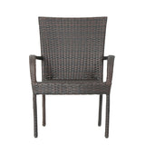 Christopher Knight Home Polk Outdoor 3-Piece Round Wicker Bistro Set