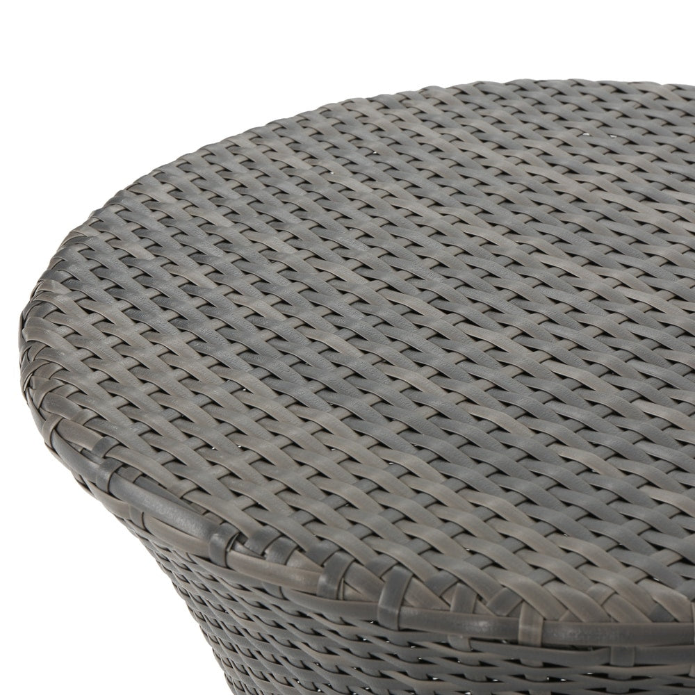 Christopher Knight Home Polk Outdoor 3-Piece Round Wicker Bistro Set