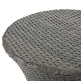 Christopher Knight Home Polk Outdoor 3-Piece Round Wicker Bistro Set