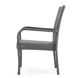 Christopher Knight Home Polk Outdoor 3-Piece Round Wicker Bistro Set
