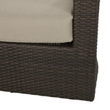 Pollock Outdoor 4 Piece Wicker Swivel Chair Set with Fire Pit by Christopher Knight Home