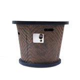 Pollock Outdoor 4 Piece Wicker Swivel Chair Set with Fire Pit by Christopher Knight Home