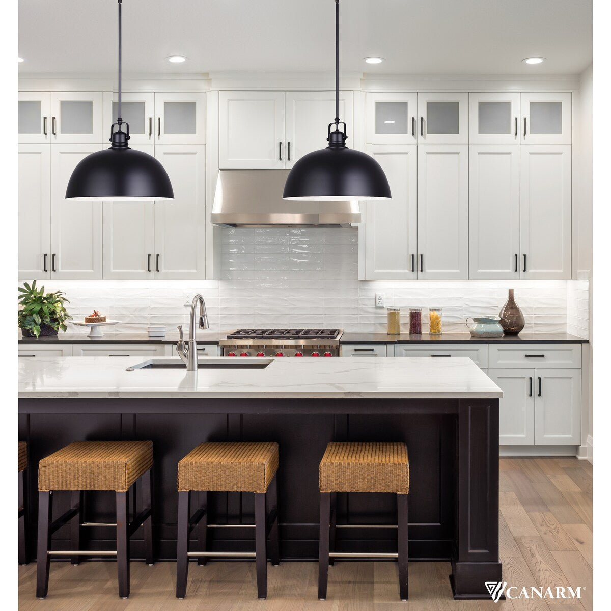 Polo 1 Light Pendant, Black Finish
