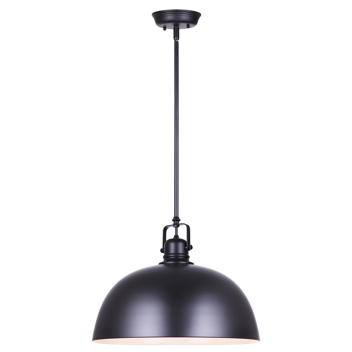 Polo 1 Light Pendant, Black Finish