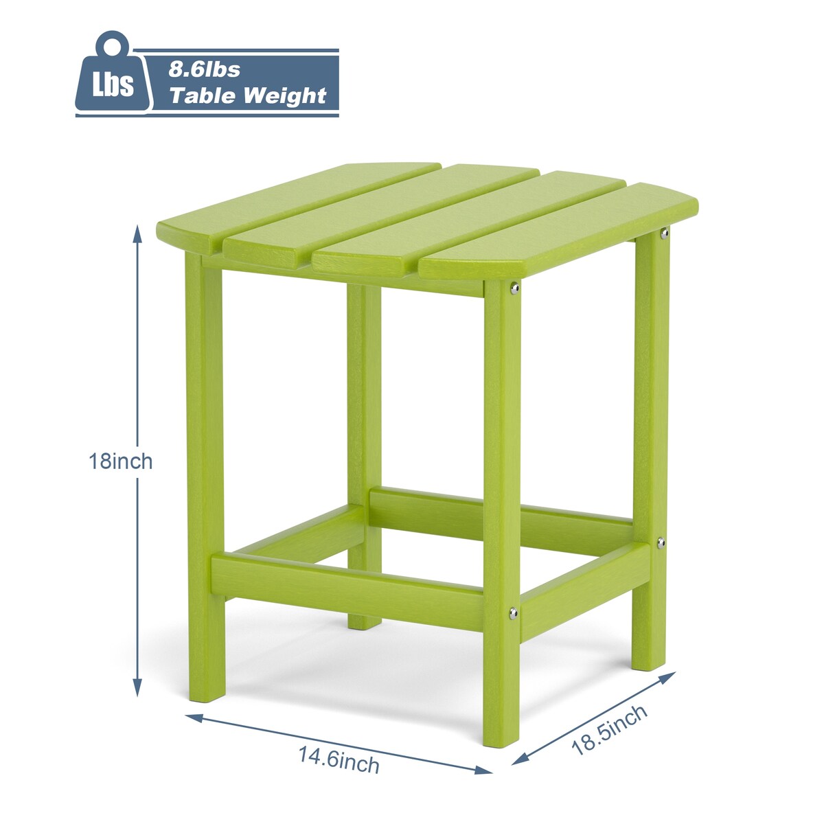 Poly Adirondack Chair-Folding-All-Weather Proof with side table