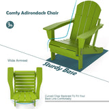 Poly Adirondack Chair-Folding-All-Weather Proof with side table