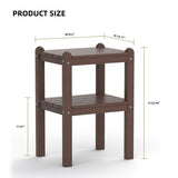 Poly Adirondack Folding Chair with Double layered side table