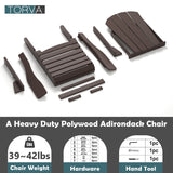 Poly Adirondack Folding Chair with Double layered side table
