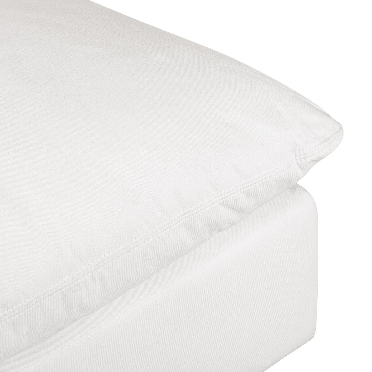 Poly and Bark 5-Seat Davos Modular Corner-Sectional in Cotton White