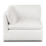 Poly and Bark 5-Seat Davos Modular Corner-Sectional in Cotton White