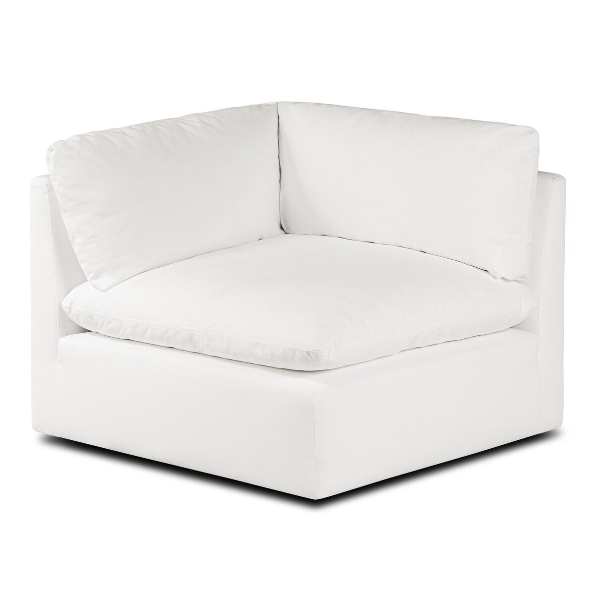 Poly and Bark 5-Seat Davos Modular Corner-Sectional in Cotton White