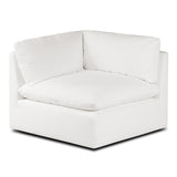 Poly and Bark 5-Seat Davos Modular Corner-Sectional in Cotton White