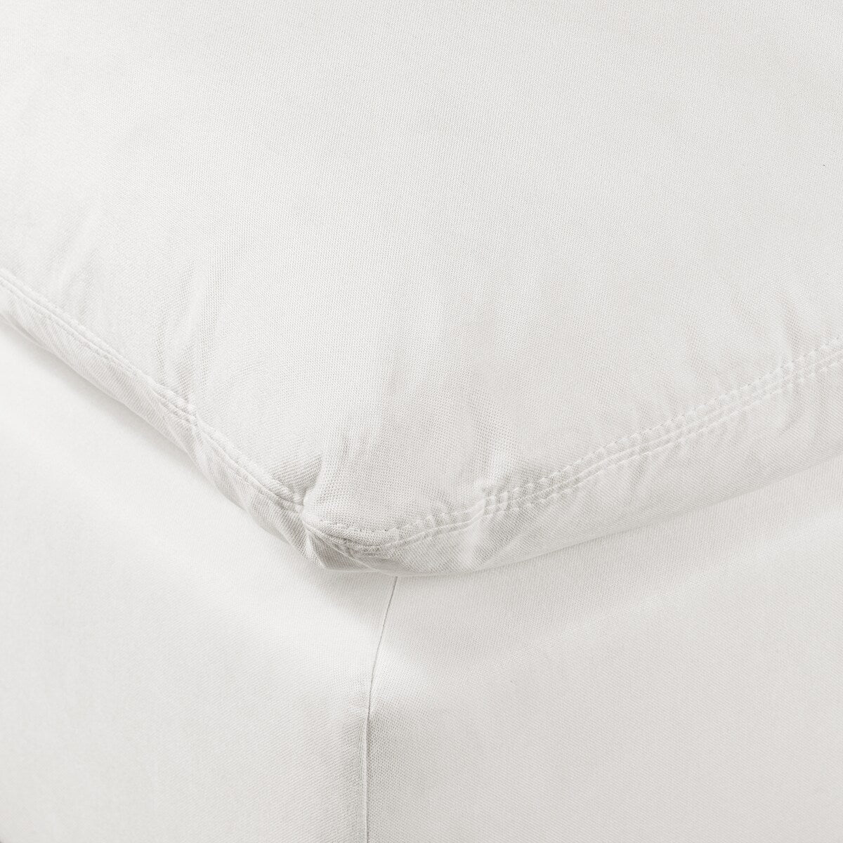 Poly and Bark 5-Seat Davos Modular Corner-Sectional in Cotton White