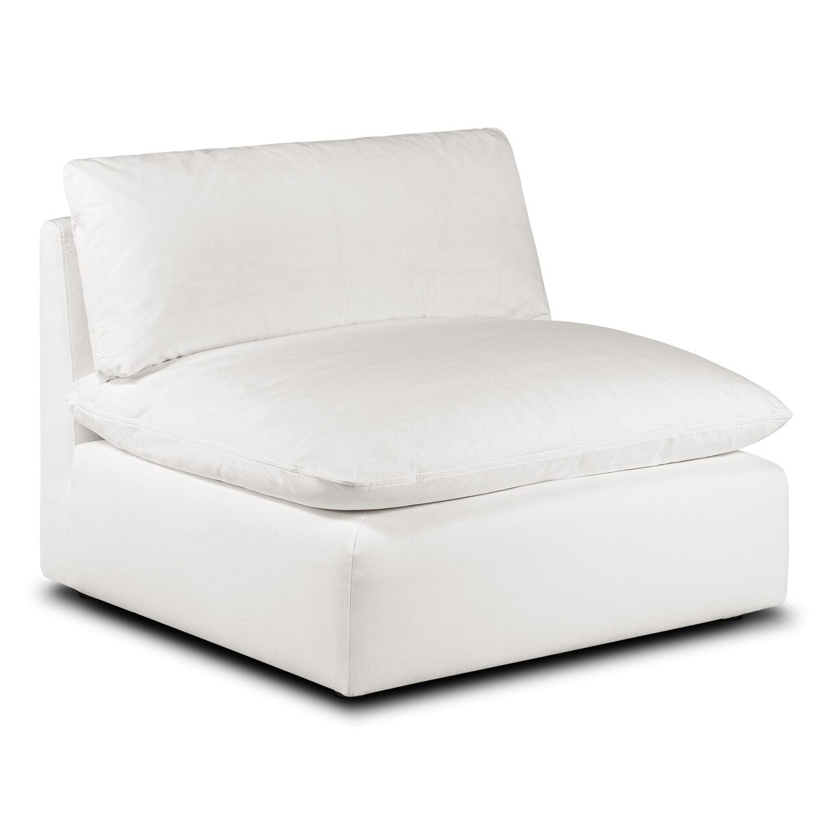Poly and Bark 5-Seat Davos Modular Corner-Sectional in Cotton White