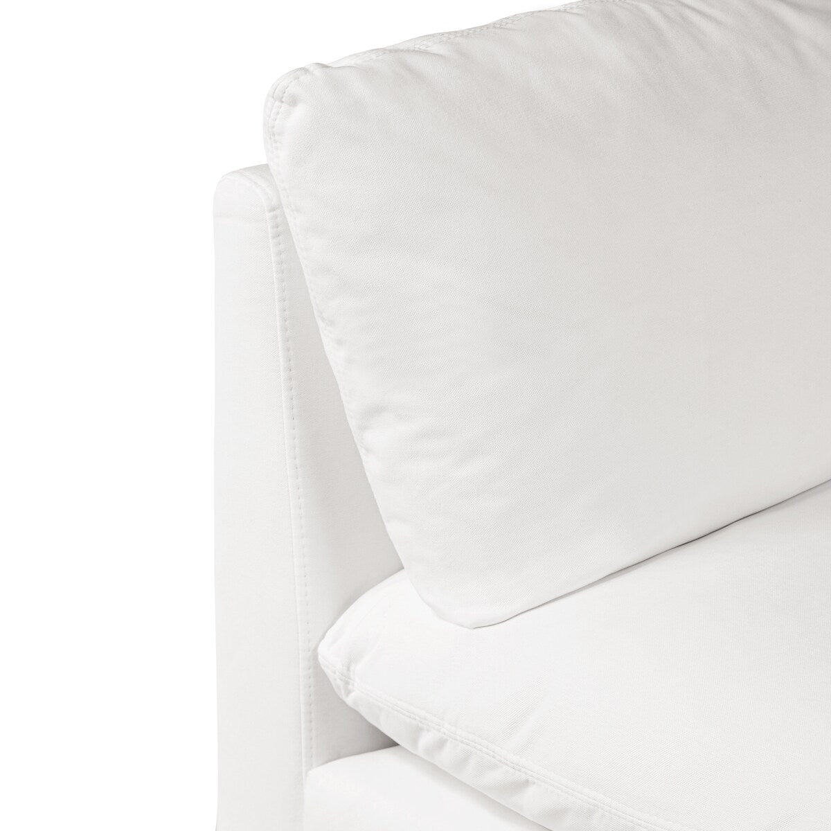 Poly and Bark 5-Seat Davos Modular Corner-Sectional in Cotton White