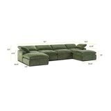 Poly and Bark 6-Seat Aspen Modular U-Sectional