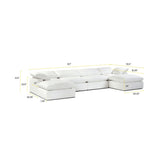 Poly and Bark 6-Seat Aspen Modular U-Sectional