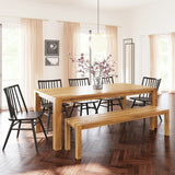 Poly and Bark Festa Extension Solid Oak Wood Dining Table
