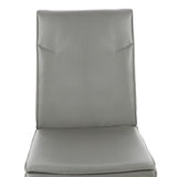 EdgeMod Maxwell Vegan Leather Chair in Grey (Set of 2)
