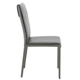 EdgeMod Maxwell Vegan Leather Chair in Grey (Set of 2)