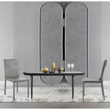 EdgeMod Maxwell Vegan Leather Chair in Grey (Set of 2)