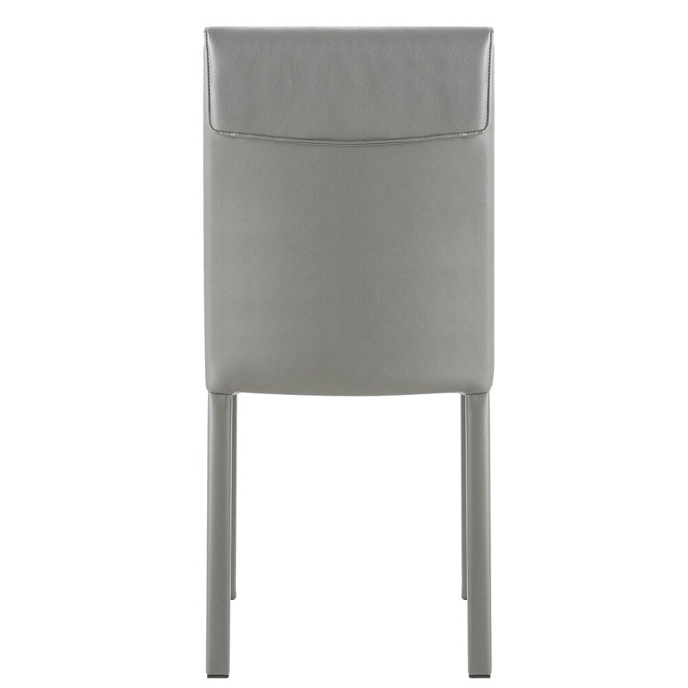 EdgeMod Maxwell Vegan Leather Chair in Grey (Set of 2)
