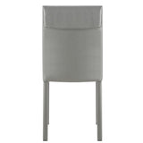 EdgeMod Maxwell Vegan Leather Chair in Grey (Set of 2)