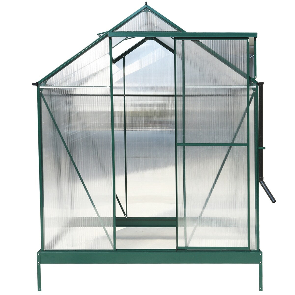 Polycarbonate Greenhouse,Heavy Duty Outdoor Walk-in Green House Kit - 6.3'*4.2'*7'