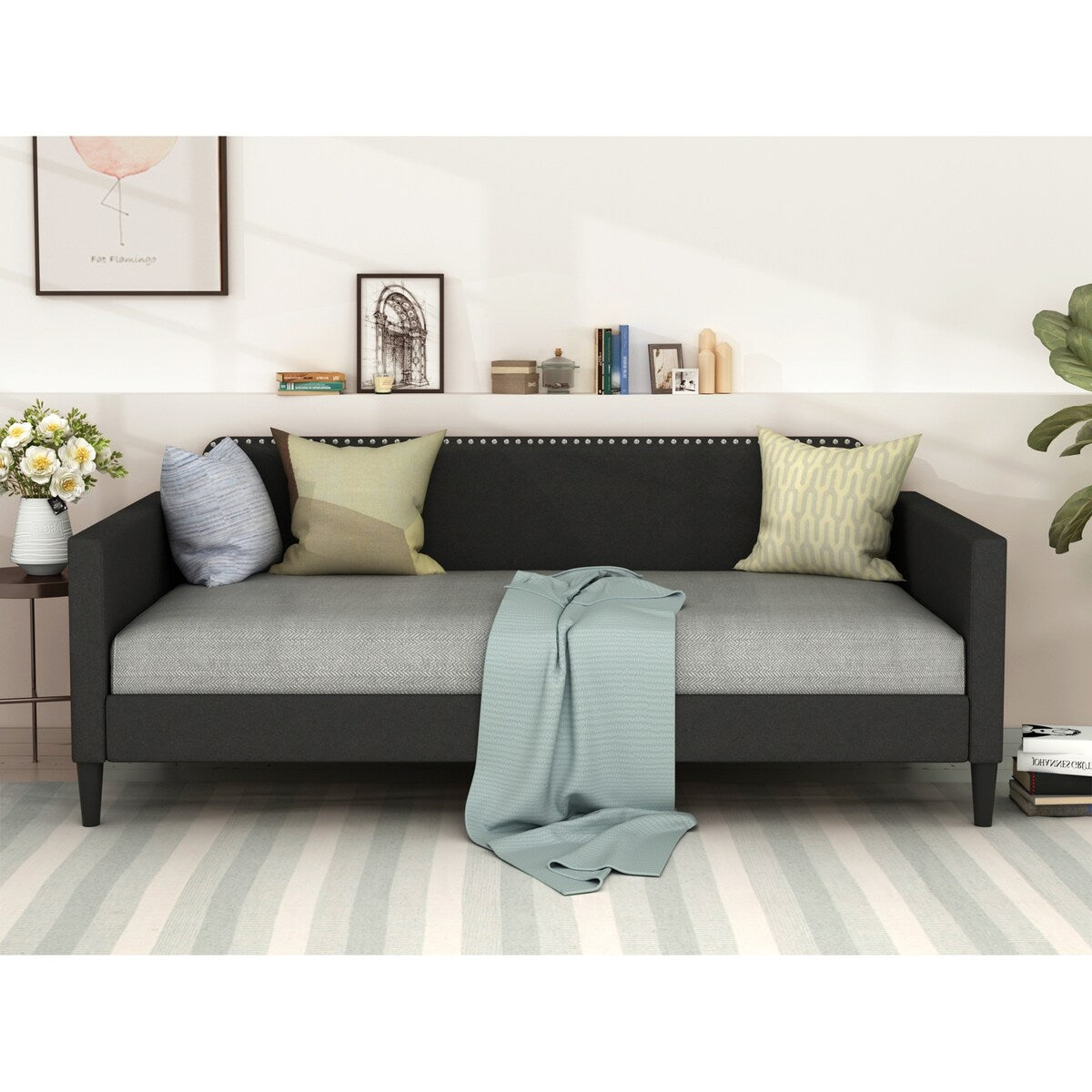 Polyester twin daybed, Gray