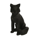 Polyresin 10" Fake Fox Figurine, Black 11"H - 6.0" x 6.0" x 11.0"