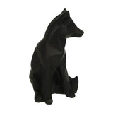 Polyresin 10" Fake Fox Figurine, Black 11"H - 6.0" x 6.0" x 11.0"