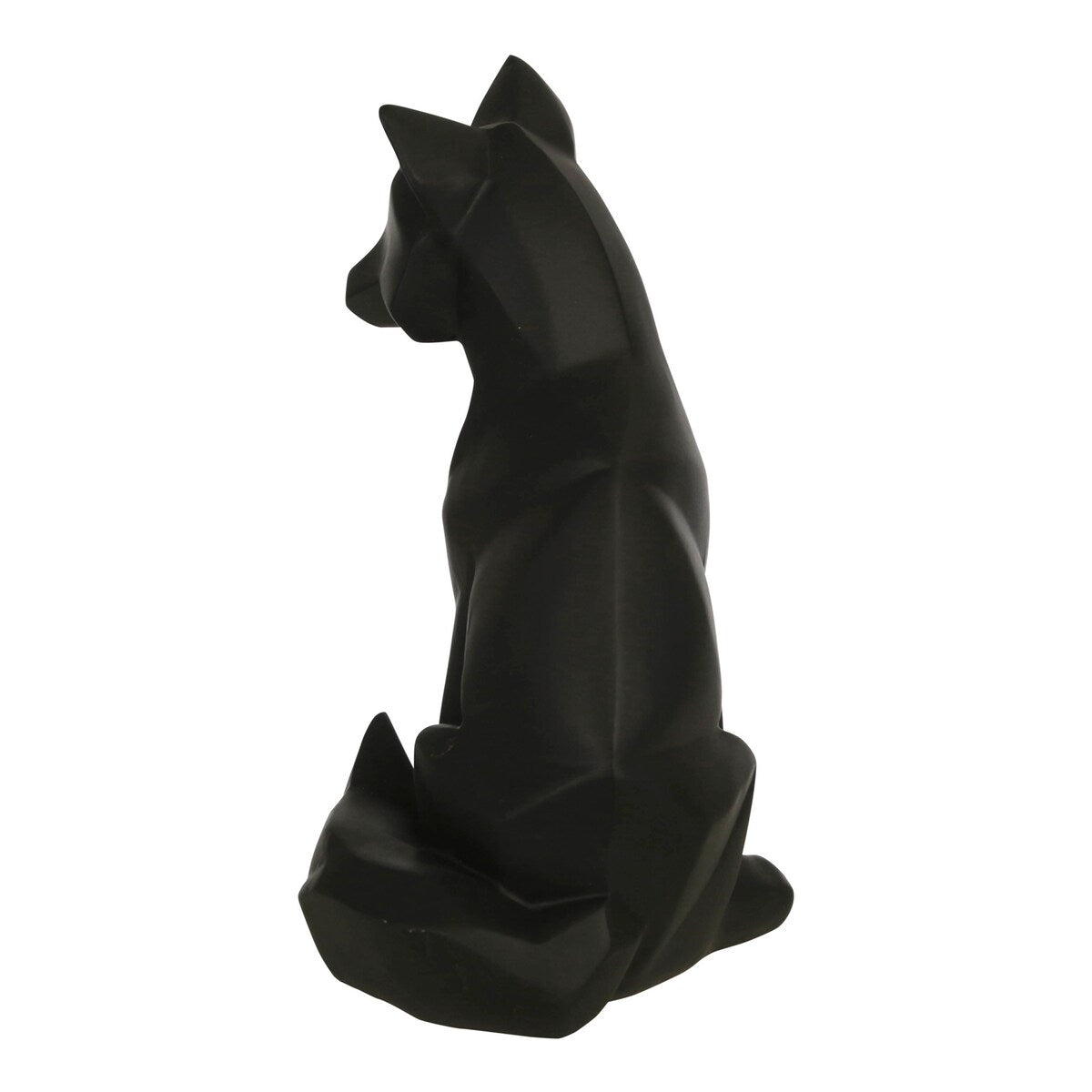 Polyresin 10" Fake Fox Figurine, Black 11"H - 6.0" x 6.0" x 11.0"