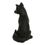 Polyresin 10" Fake Fox Figurine, Black 11"H - 6.0" x 6.0" x 11.0"