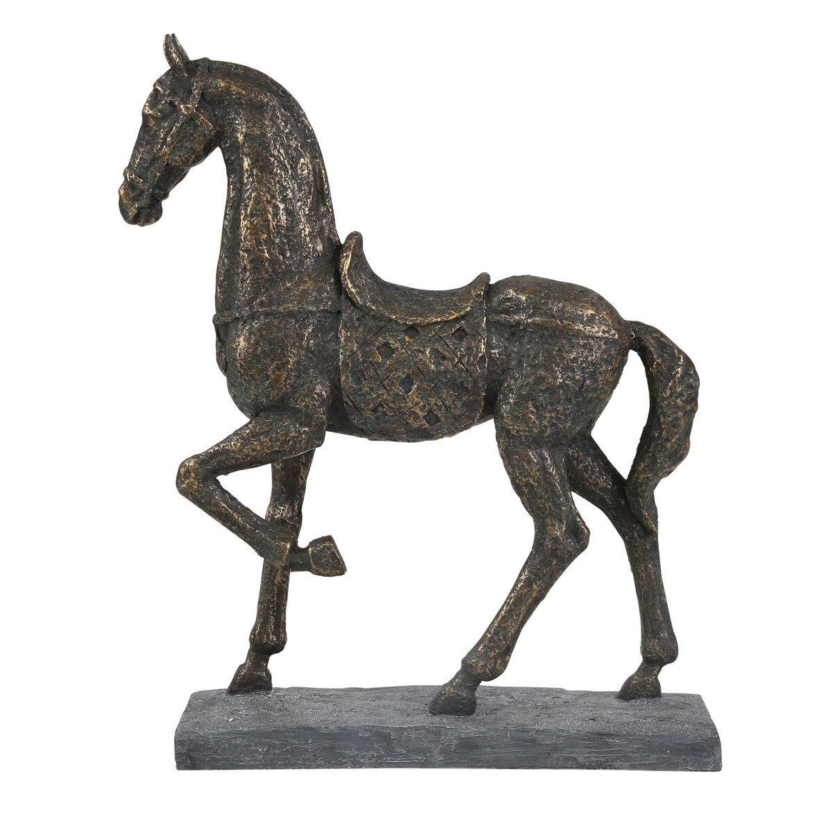 Polyresin 18.5" Horse, Bronze 18.5"H - 16.0" x 4.5" x 18.5"