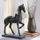 Polyresin 18.5" Horse, Bronze 18.5"H - 16.0" x 4.5" x 18.5"