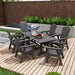 Polytrends Altura 7-Piece Poly Eco-Friendly All Weather Outdoor Dining Set with Armchairs
