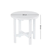 Polytrends Altura Outdoor Eco-Friendly All Weather Adirondack Chair with Side Table (2-Piece Set)