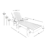 Polytrends Altura Poly Eco-Friendly All Weather Reclining Chaise Lounge with Arms (Set of 2)