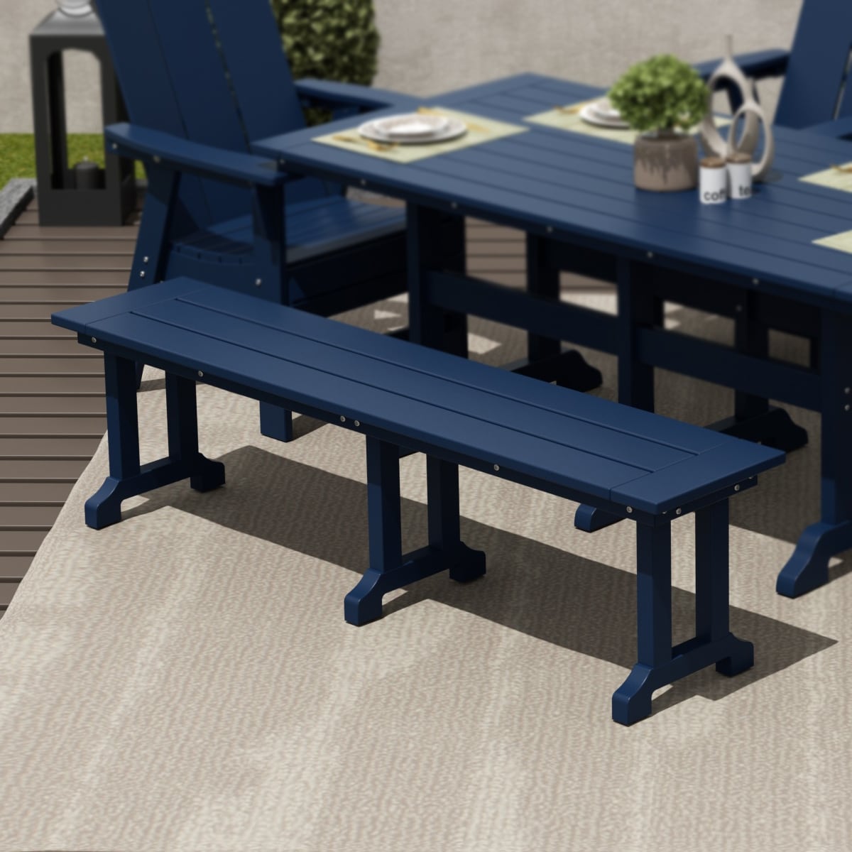 Polytrends Laguna Hdpe All Weather Outdoor Patio 65" Bench