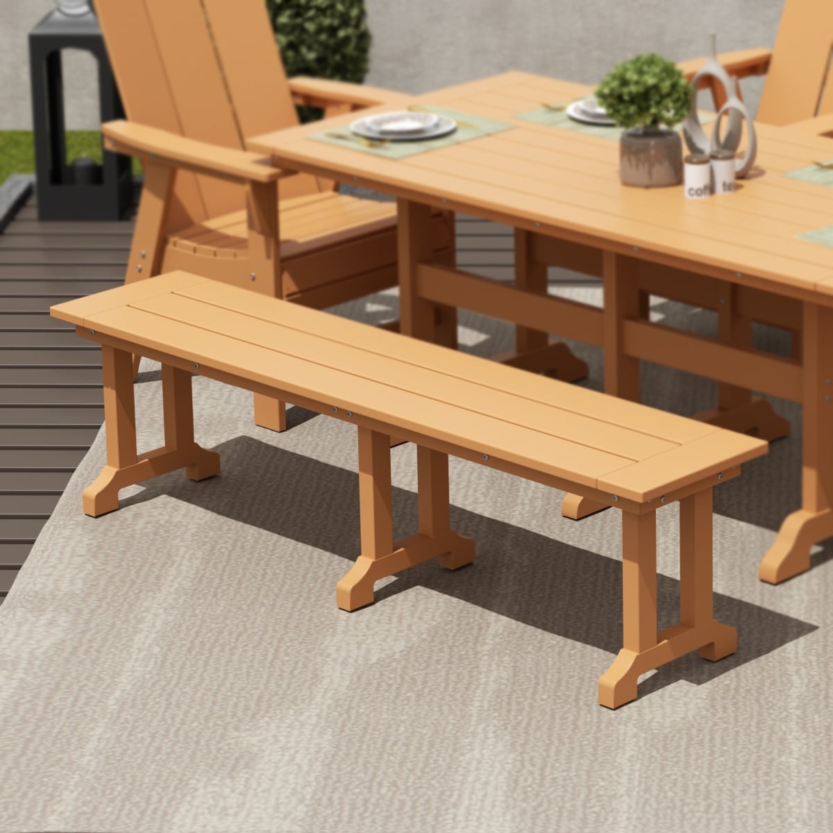 Polytrends Laguna Hdpe All Weather Outdoor Patio 65" Bench