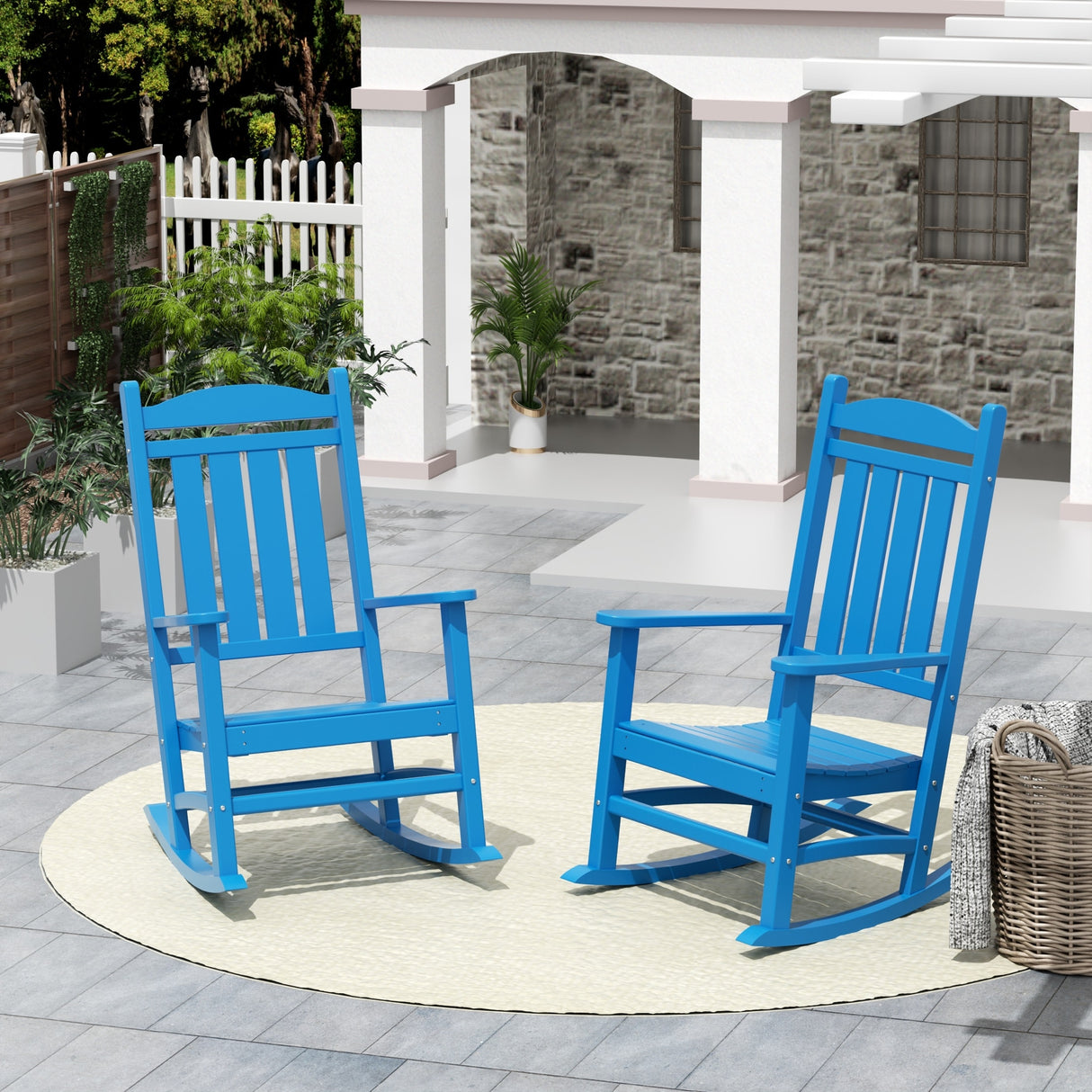Polytrends Laguna Hdpe All Weather Outdoor Patio Rocking Chair (Set of 2)