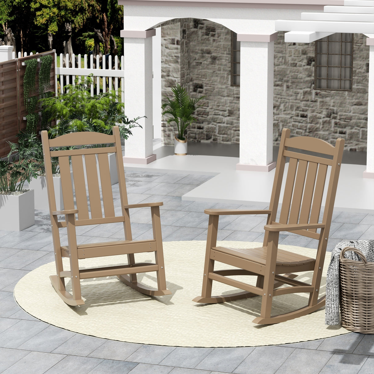 Polytrends Laguna Hdpe All Weather Outdoor Patio Rocking Chair (Set of 2)