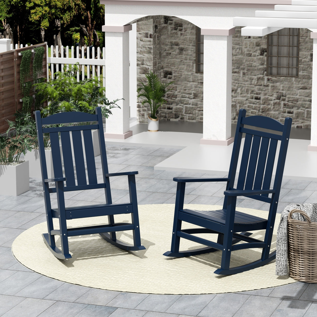 Polytrends Laguna Hdpe All Weather Outdoor Patio Rocking Chair (Set of 2)